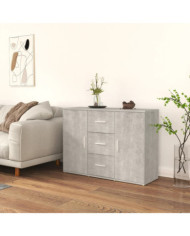 Buffet Gris béton 91x29,5x65 cm Bois d'ingénierie | Mobilier & Déco