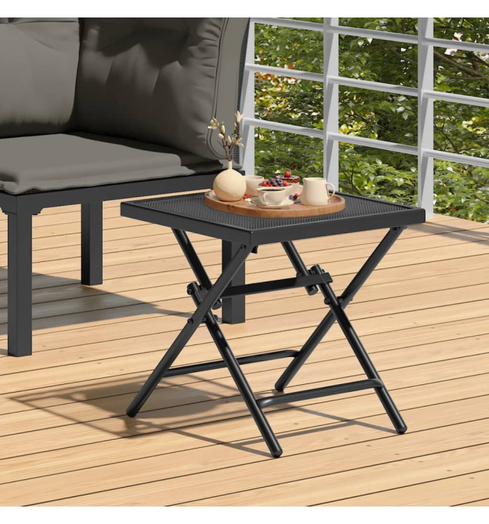 Table de jardin pliable anthracite 38x38x38 cm Treillis d'acier | Mobilier & Déco