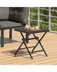 Table de jardin pliable anthracite 38x38x38 cm Treillis d'acier | Mobilier & Déco