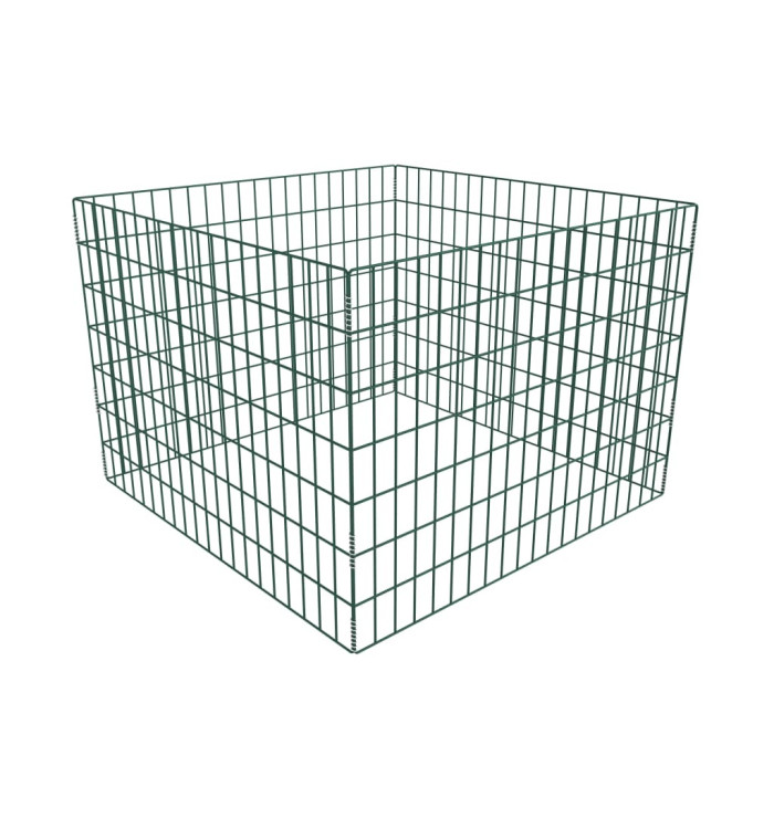 Bac à compost carré en maille de jardin 100 x 100 x 70 cm | Mobilier & Déco