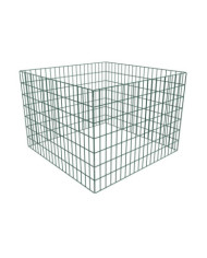 Bac à compost carré en maille de jardin 100 x 100 x 70 cm | Mobilier & Déco