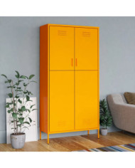 Garde-robe Jaune moutarde 90x50x180 cm Acier | Mobilier & Déco