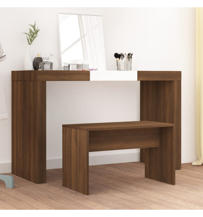 Tabouret de toilette Chêne marron 70x35x45 cm Bois d'ingénierie | Mobilier & Déco