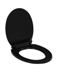 Abattant WC à fermeture en douceur Libération rapide Noir | Mobilier & Déco