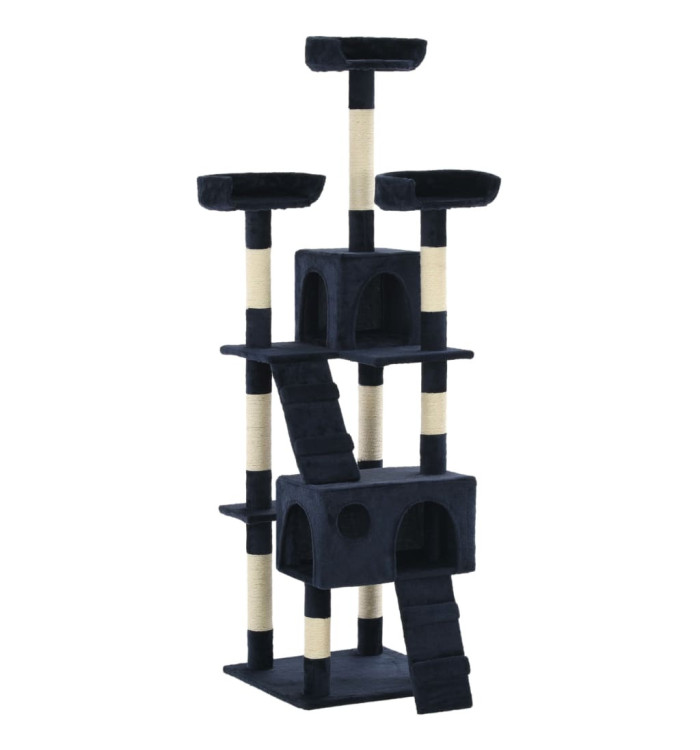 Arbre à chat avec griffoirs en sisal 170 cm Bleu | Mobilier & Déco