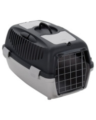 Cage de transport animaux de compagnie gris noir 55x36x35 cm PP | Mobilier & Déco