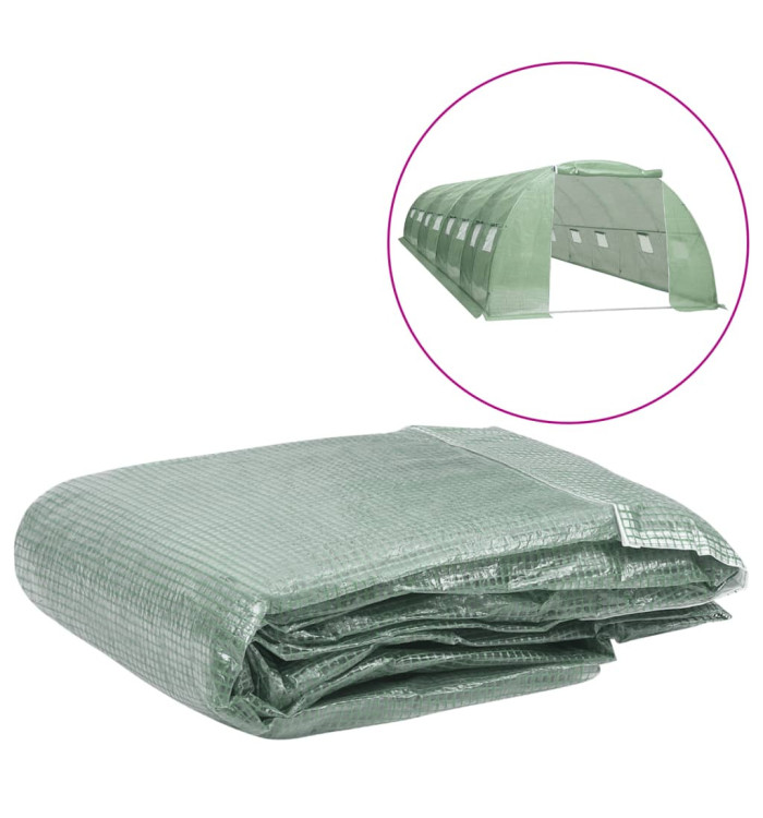Couverture de remplacement de serre (32 m²) 400x800x200 cm Vert | Mobilier & Déco