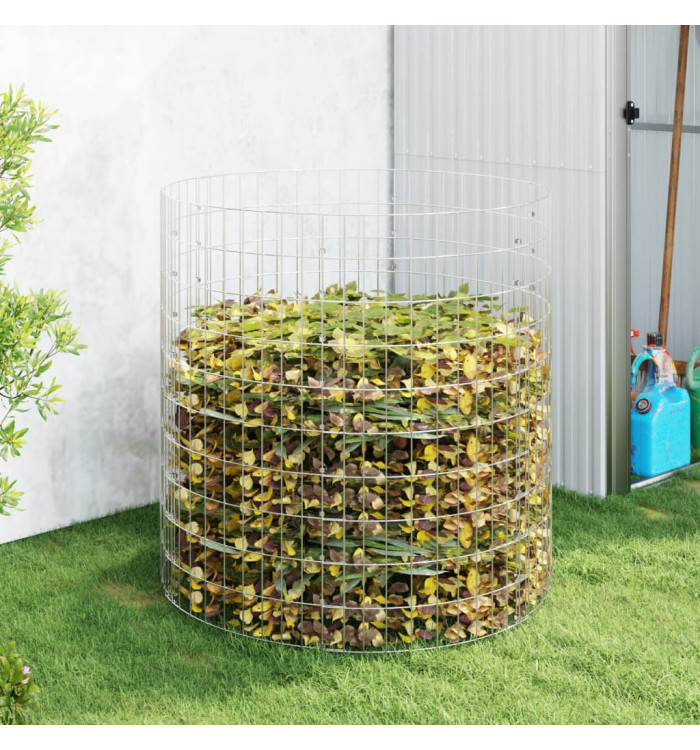 Composteur de jardin Ø100x100 cm Acier galvanisé | Mobilier & Déco