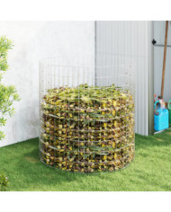 Composteur de jardin Ø100x100 cm Acier galvanisé | Mobilier & Déco