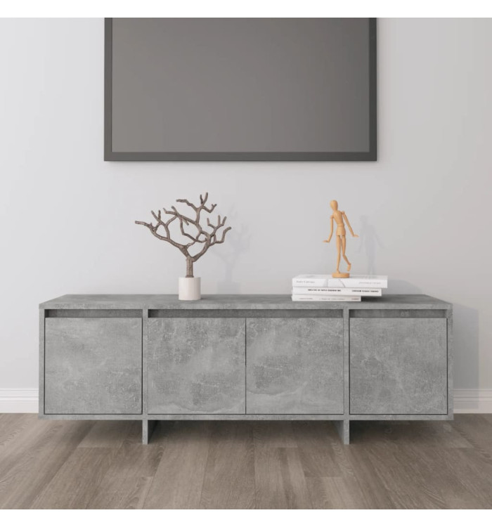 Meuble TV gris béton 120x30x40,5 cm bois d'ingénierie | Mobilier & Déco