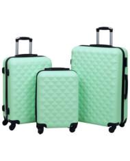 Ensemble de valises rigides 3 pcs Menthe ABS | Mobilier & Déco
