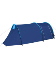 Tente de camping 4 personnes bleu marine et bleu clair | Mobilier & Déco