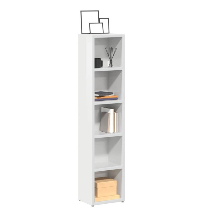 Armoires à CD 2 pcs Blanc brillant 21x16x93,5 cm | Mobilier & Déco