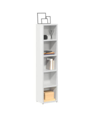 Armoires à CD 2 pcs Blanc brillant 21x16x93,5 cm | Mobilier & Déco
