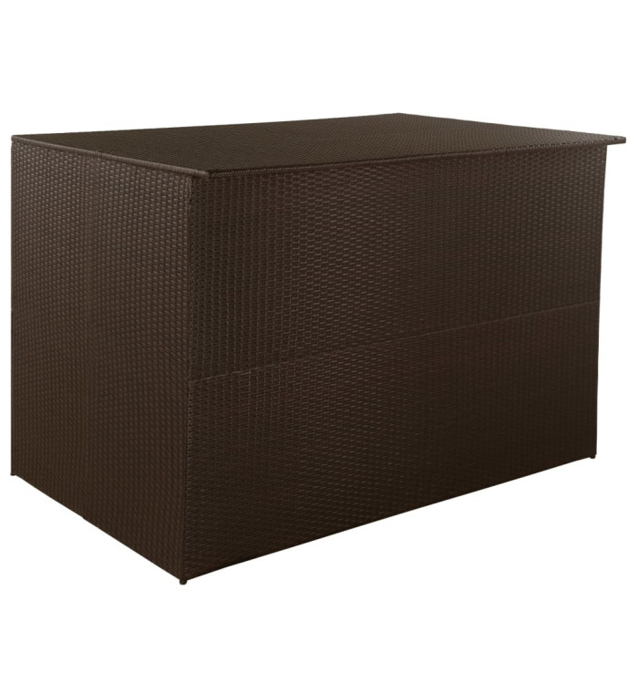 Boîte de stockage de jardin marron 150x100x100cm Résine tressée | Mobilier & Déco