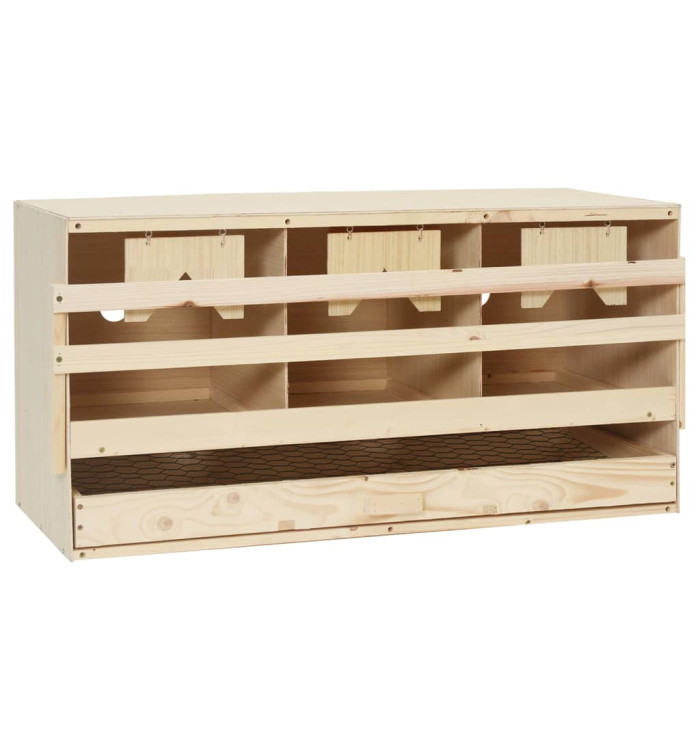 Pondoir 3 compartiments 72x33x38 cm bois de pin massif | Mobilier & Déco