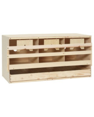 Pondoir 3 compartiments 72x33x38 cm bois de pin massif | Mobilier & Déco