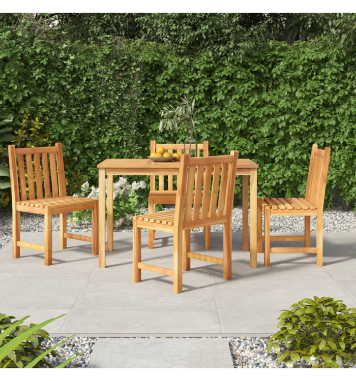 Ensemble à manger de jardin 5pcs Bois de teck massif | Mobilier & Déco