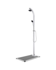 Douche de jardin avec base gris 220 cm Aluminium | Mobilier & Déco