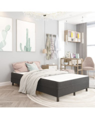 Sommier à lattes de lit Gris foncé Tissu 120x200 cm | Mobilier & Déco