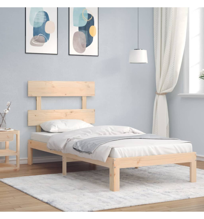 Cadre de lit sans matelas 90x200 cm bois de pin massif | Mobilier & Déco
