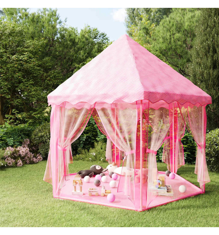 Tente de jeu princesse avec 250 balles Rose 133x140 cm | Mobilier & Déco