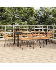 Ensemble à manger de jardin 9 pcs Résine tressée | Mobilier & Déco
