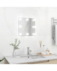 Miroir mural avec lampes LED Carré Verre | Mobilier & Déco