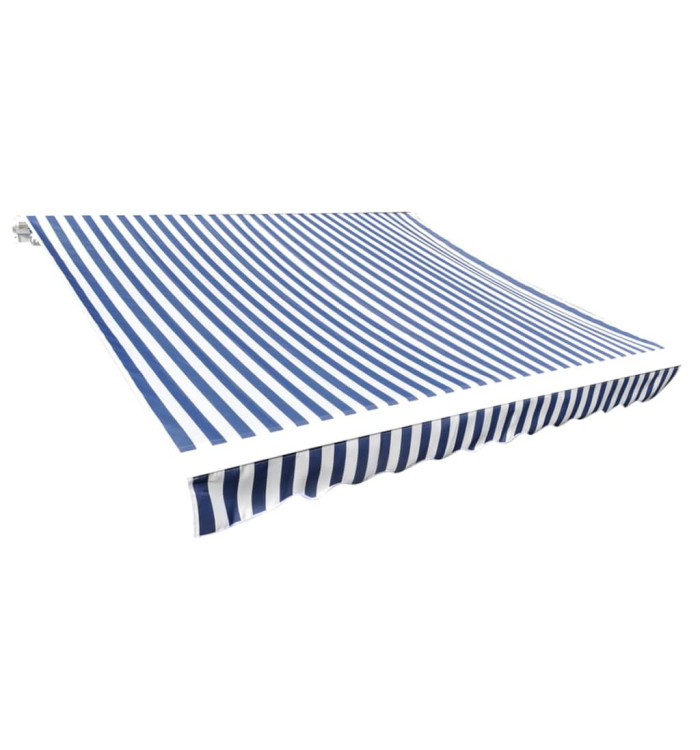 Toit d'auvent Toile Bleu et blanc 4x3 m (Cadre non inclus) | Mobilier & Déco