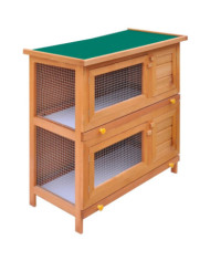 Clapier d'extérieur Enclos pour petits animaux 4 portes Bois | Mobilier & Déco
