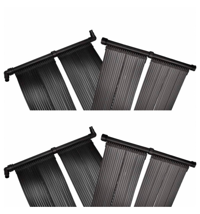Panneaux solaires de chauffage de piscine 4 pcs 80x620 cm | Mobilier & Déco
