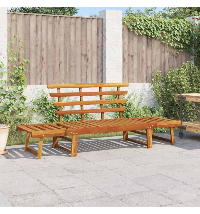 Banc de jardin 2-en-1 190 cm Bois solide d'acacia | Mobilier & Déco