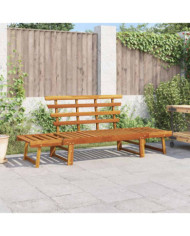 Banc de jardin 2-en-1 190 cm Bois solide d'acacia | Mobilier & Déco