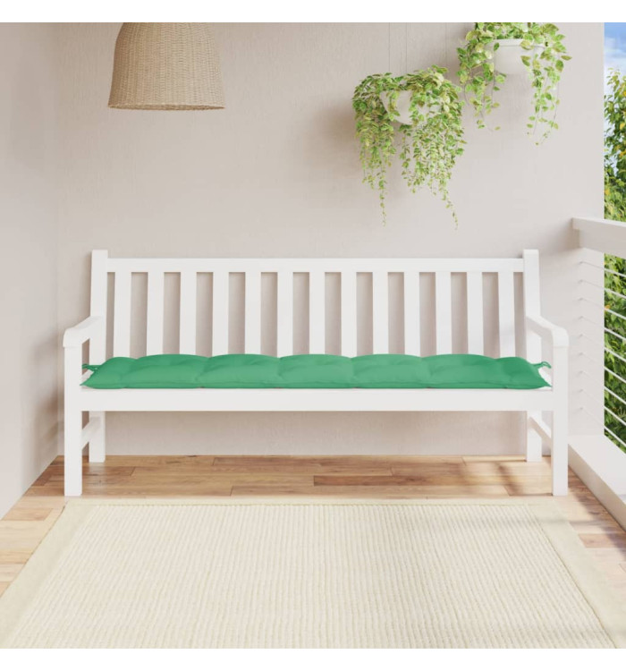 Coussin de banc de jardin vert 180x50x7 cm tissu oxford | Mobilier & Déco