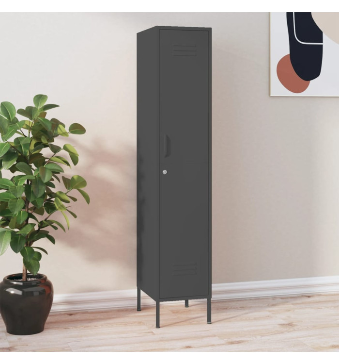 Armoire à casiers Anthracite 35x46x180 cm Acier | Mobilier & Déco