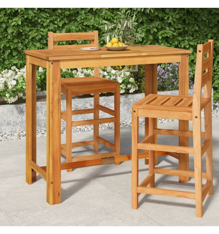 Table de bar de jardin 120x60x105 cm Bois d'acacia solide | Mobilier & Déco