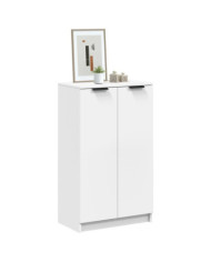 Armoire à chaussures Blanc 59x35x100 cm Bois d'ingénierie | Mobilier & Déco
