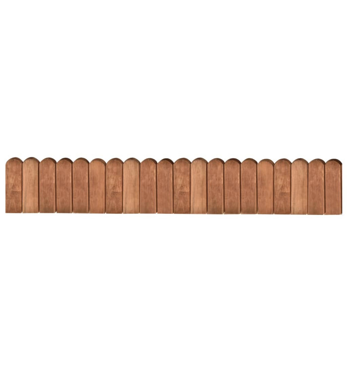 Rouleau de bordure Marron 120 cm Bois de pin imprégné | Mobilier & Déco