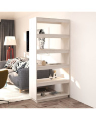 Bibliothèque/Séparateur de pièce Blanc 80x35x167 cm Pin massif | Mobilier & Déco