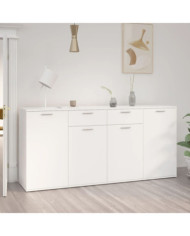 Buffet Blanc 160x36x75 cm Bois d'ingénierie | Mobilier & Déco