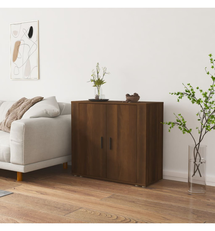 Buffet Chêne marron 80x33x70 cm Bois d'ingénierie | Mobilier & Déco