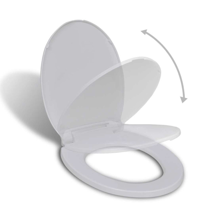 Abattant WC à fermeture en douceur Blanc Ovale | Mobilier & Déco