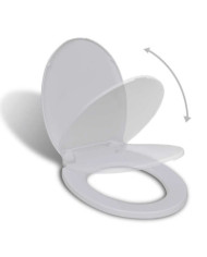 Abattant WC à fermeture en douceur Blanc Ovale | Mobilier & Déco