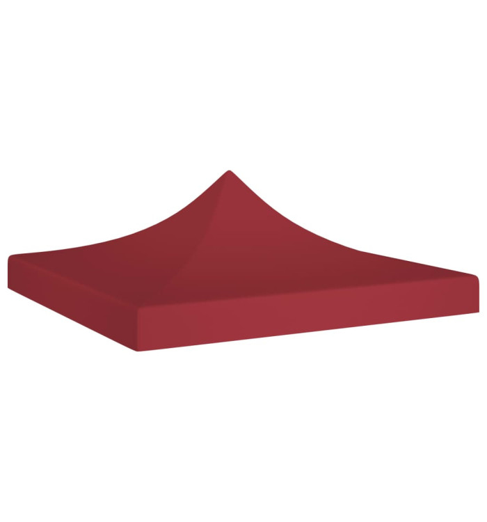 Toit de tente de réception 3x3 m Bordeaux 270 g/m² | Mobilier & Déco