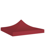 Toit de tente de réception 3x3 m Bordeaux 270 g/m² | Mobilier & Déco