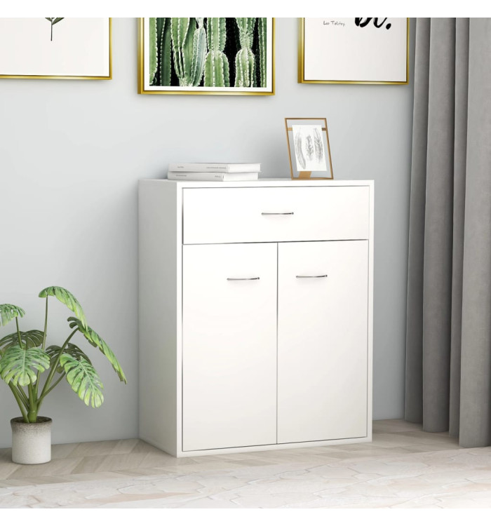 Buffet blanc 60x30x75 cm bois d'ingénierie | Mobilier & Déco