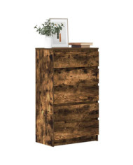 Commode Chêne fumé 60x36x103 cm Bois d'ingénierie | Mobilier & Déco
