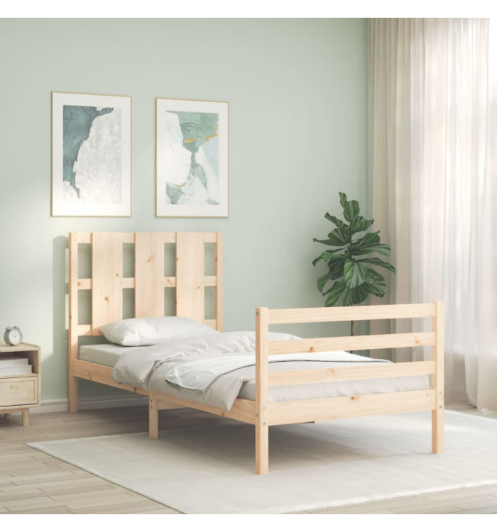 Cadre de lit sans matelas bois massif | Mobilier & Déco