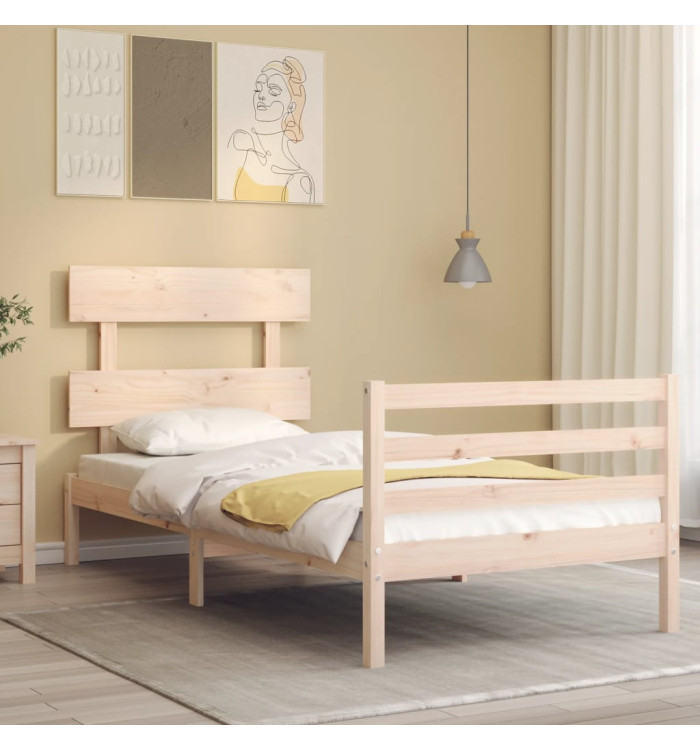 Cadre de lit sans matelas bois massif | Mobilier & Déco