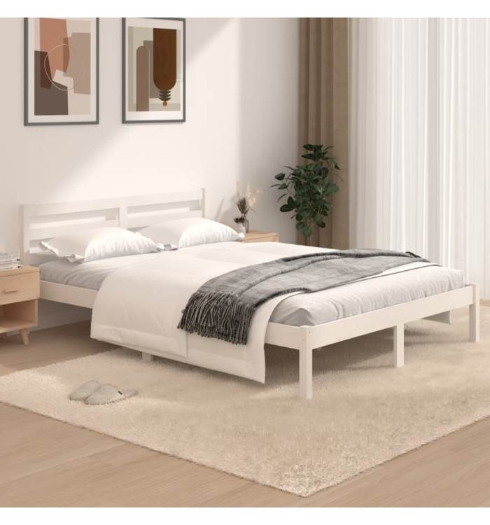 Cadre de lit sans matelas 120x190 cm blanc | Mobilier & Déco